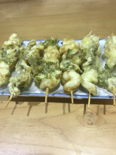 太刀魚の天ぷら#大葉の写真