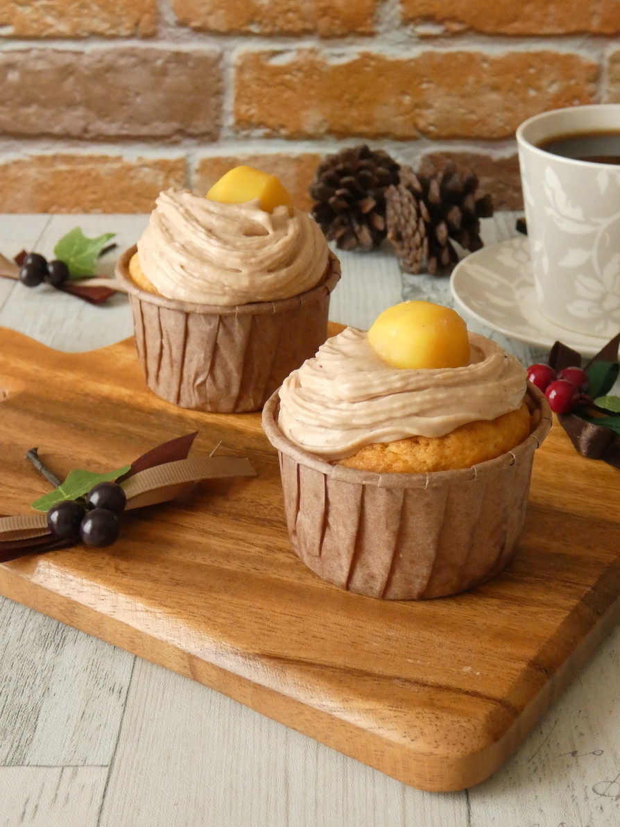 ホケミカップケーキのモンブランの画像