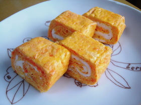 ふわふわ☆オレンジ色の玉子焼き