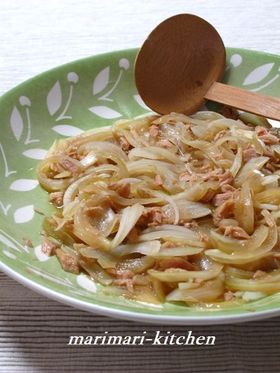 レンジで簡単!玉ねぎとツナのめんつゆ煮