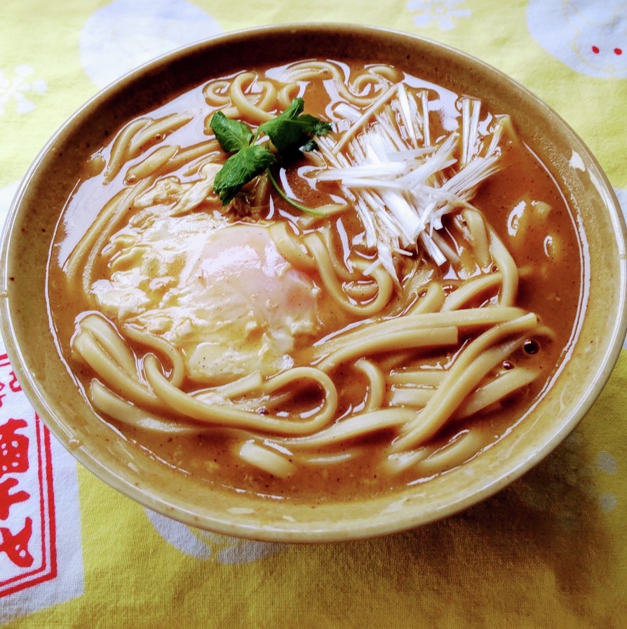 乾麺細うどんのカレーうどん♪の画像