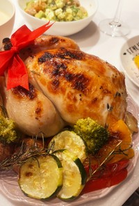 クリスマスやお祝いに♡丸鶏ローストチキン