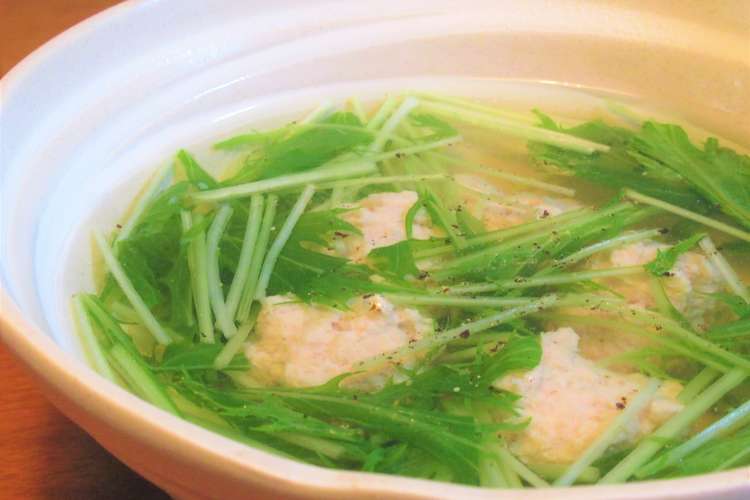 鶏ひき肉と水菜のあっさり白だしスープ レシピ 作り方 By ﾋﾟｰさんのﾟｰﾟﾟ クックパッド 簡単おいしいみんなのレシピが352万品