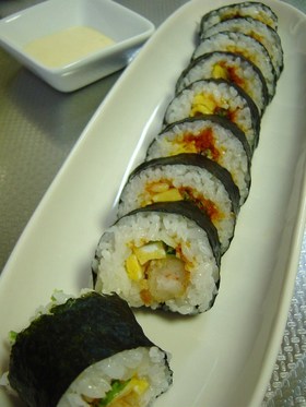 子供の好物♡海老フライ恵方巻き(巻寿司②