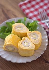 竹輪チーズの卵焼き
