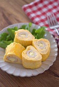 竹輪チーズの卵焼き