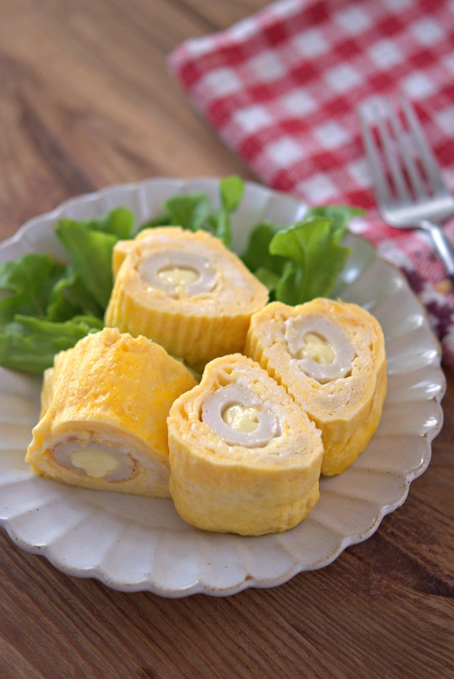 竹輪チーズの卵焼きの画像