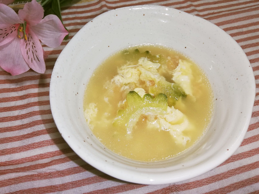 ゴーヤのワタの玉子スープの画像