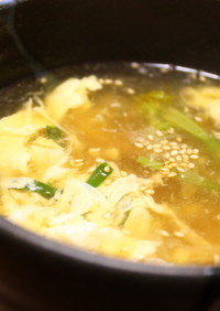ふんわり卵と春雨の中華スープ