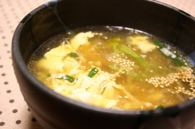 ふんわり卵と春雨の中華スープの写真