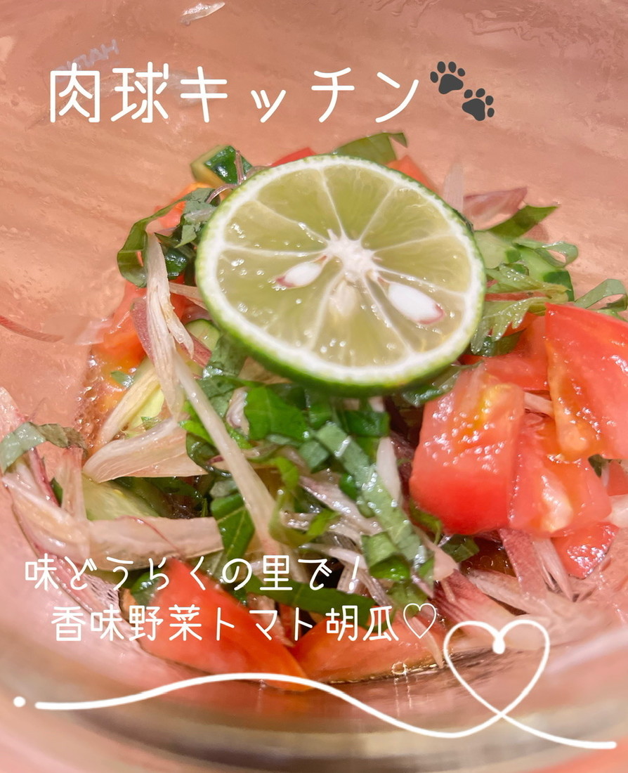 味どうらくで！サッパリ香味野菜トマト胡瓜の画像