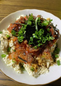キムチ豆腐の辣油ブラックペッパー