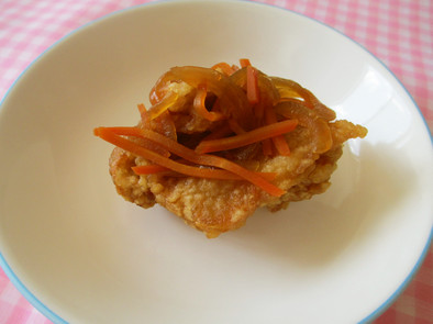 【学校給食】鶏の唐揚げレモンソースの写真