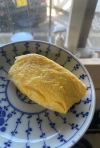 鉄のフライパンでつくる卵一個のオムレツ