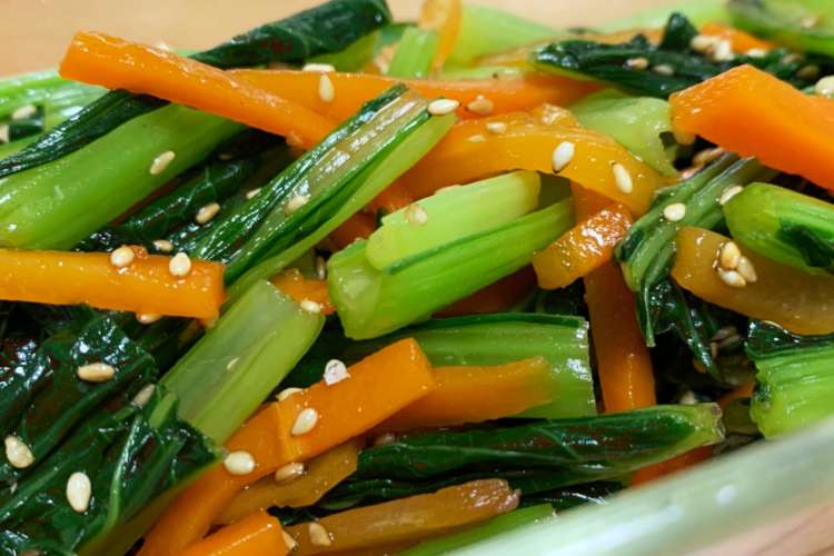 子供もパクパク 小松菜のナムル レシピ 作り方 By Kimisunsun クックパッド 簡単おいしいみんなのレシピが375万品