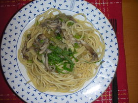 残り物で和風パスタ