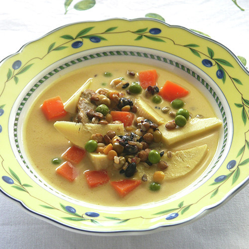 雑穀入りタヒノスパ風スープの画像
