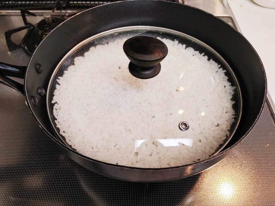 フライパン☆ごはんの炊き方の画像