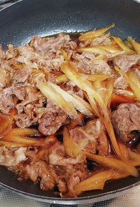 牛肉とごぼうの炒め物