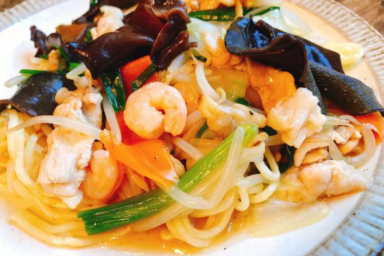 パリパリ麺にとろーり あんかけ焼きそば レシピ 作り方 By ののママキッチン クックパッド 簡単おいしいみんなのレシピが377万品