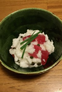 塩鮪と長芋の実山椒和え