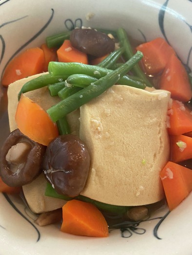 醤油麹で高野豆腐の煮物の写真