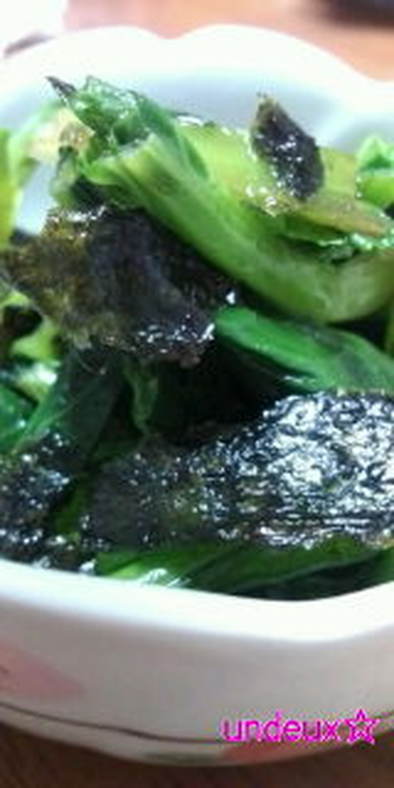 小松菜の韓国のり和えの写真