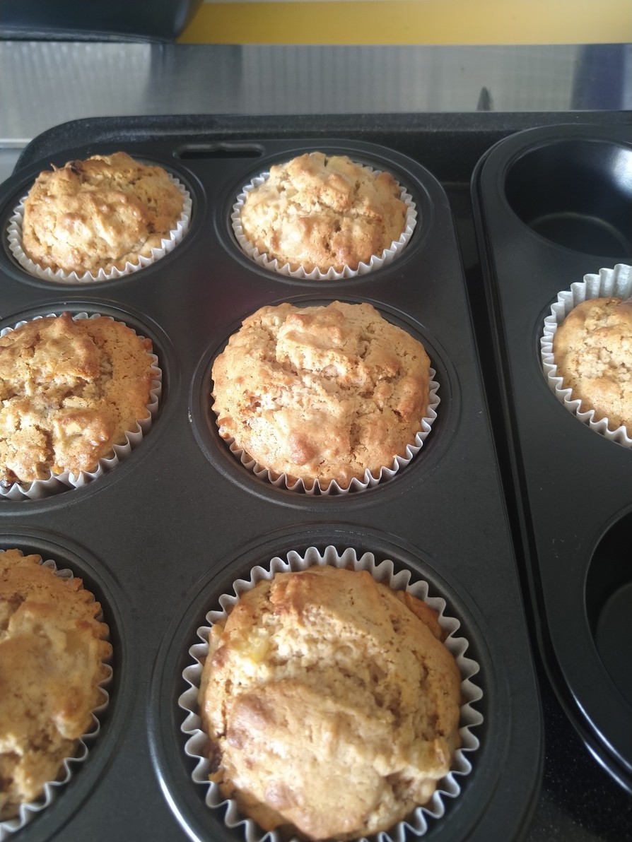 全粒粉アップルシナモンマフィンのレシピ