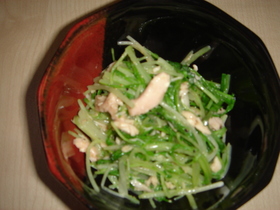 水菜とささ身のお浸し♪