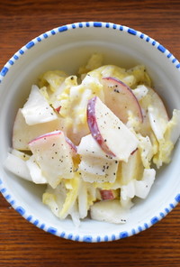 白菜とりんごの豆乳ヨーグルトサラダ