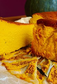 カボチャのバスクチーズケーキ