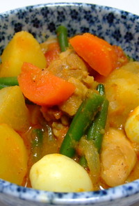 野菜と鶏肉のインド煮（給食風？）