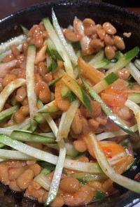納豆キムチ+きゅうり