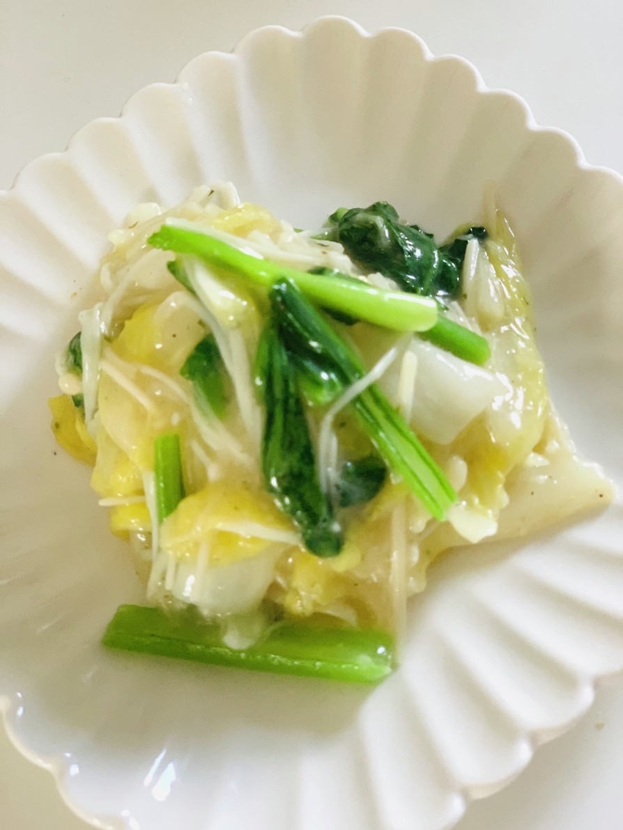 炒めて3分！白菜と小松菜のクリーム煮の画像