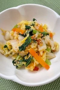 白菜と小松菜のピリ辛和え
