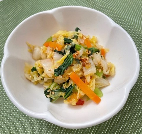 白菜と小松菜のピリ辛和えの画像