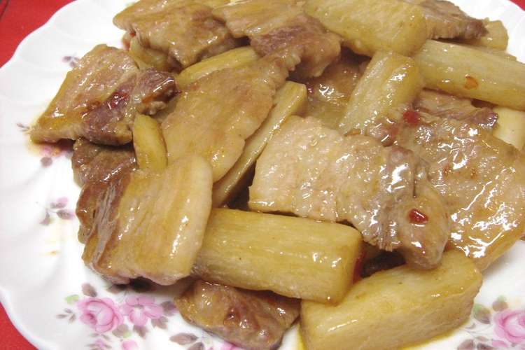 ピリ辛 厚切り豚バラ肉と長芋の照り煮 レシピ 作り方 By トトのママちゃん クックパッド 簡単おいしいみんなのレシピが352万品