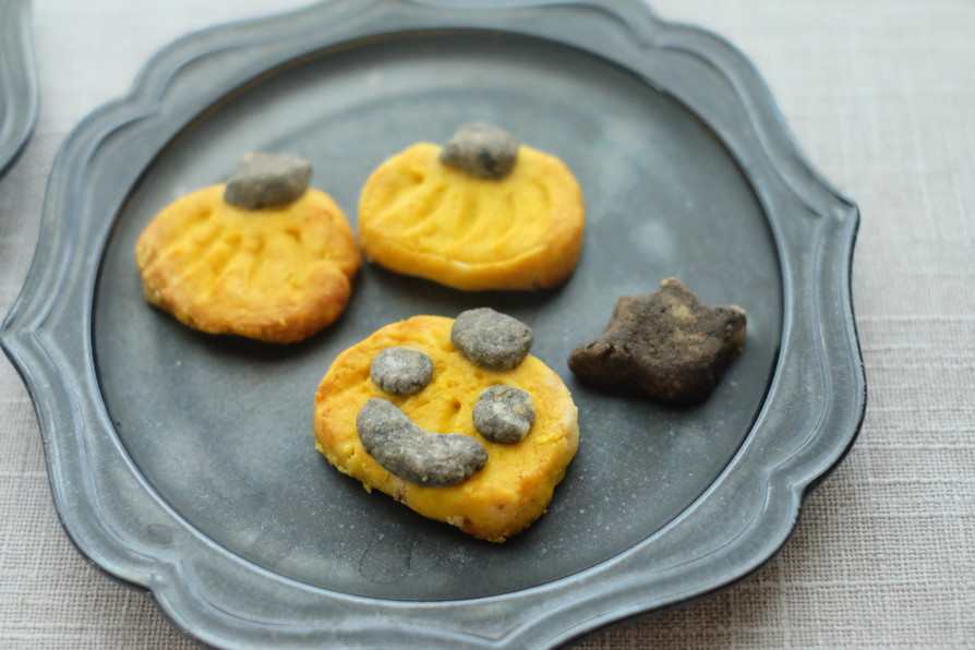 ハロウィン　かぼちゃのクッキーの画像