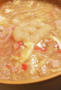 豆腐カニカマあんかけ温かスープ