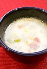 【松戸特産】長ねぎとかぶの豆乳スープ