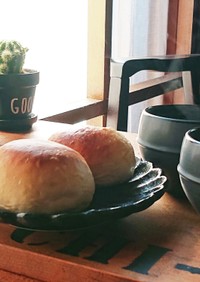 おうちカフェ★米粉と豆乳もっちりあんパン