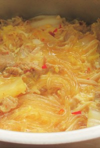 豚こま肉と白菜の勝浦タンタンメン風スープ
