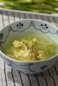 簡単♡キャベツと卵の中華スープ