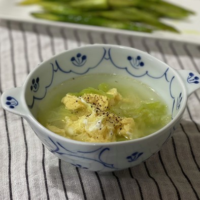簡単♡キャベツと卵の中華スープの写真
