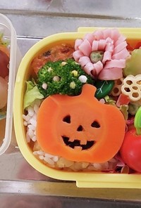 ハロウィーン キャラ弁かぼちゃおばけ