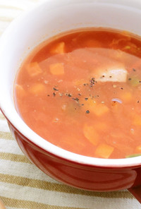 【副菜】レンジで簡単！トマトスープ
