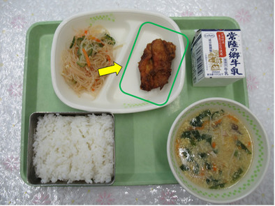 【学校給食】鶏肉の減塩カレー風味揚げの写真