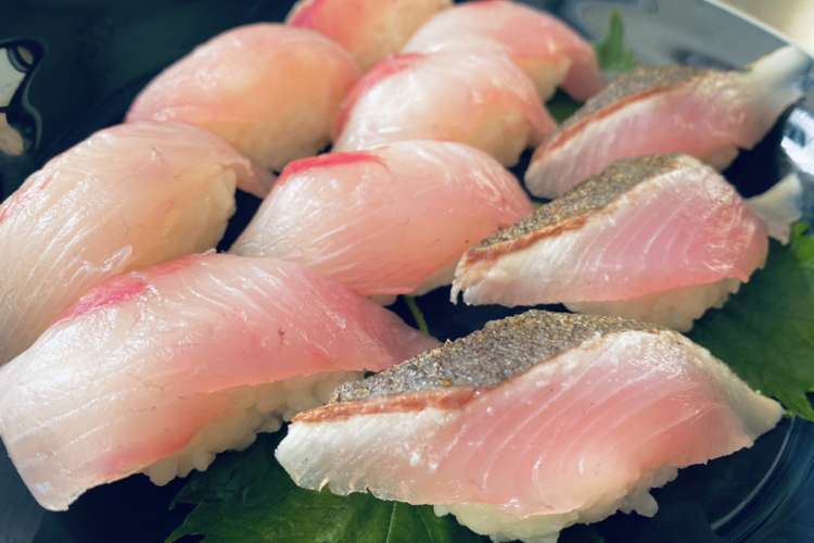 カンパチ 自分で握った握り寿司 レシピ 作り方 By マッキークッキング クックパッド 簡単おいしいみんなのレシピが375万品