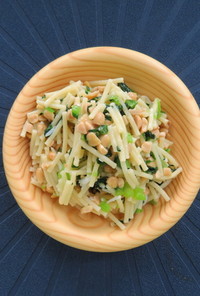 【鉄分アップ離乳食】納豆と小松菜のパスタ