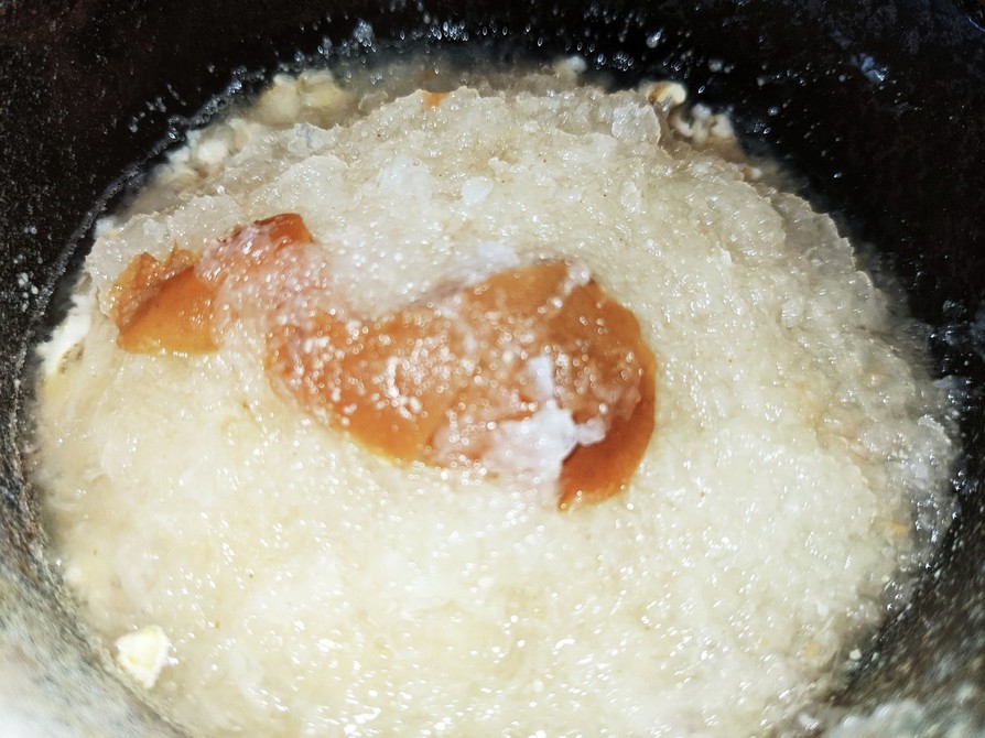 梅すり大根のオートミール粥の画像